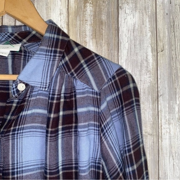 J. Jill Blue Plaid Button Down - Picture 4 of 6